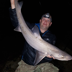 Mark Bryce with a Smoothhound, Starry of 12lb 0oz