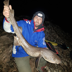Joe Gardner with a Bull Huss of 10lb 1oz