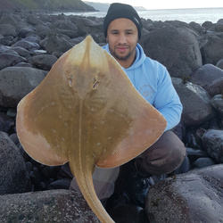 Lloyd Carty with a Ray, Small Eyed of 9lb 12oz