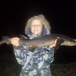 Josh Johnson with a Bull Huss of 6lb 14oz