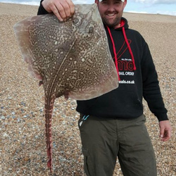 Danny Clegg with a shore caught Thornback Ray - 9 lb. 10.5 oz. (23 April 2016)