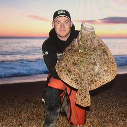 Andy Webb with a shore caught Turbot - 11 lb. 6 oz. (25/03/2017)