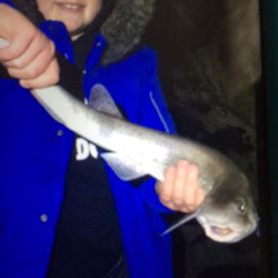 Harvey Nicholson with a Dogfish of 2lb 4oz 8dr