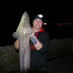 Gary Mitchell with a shore caught Conger - 28lb 7oz (29th October 2015)