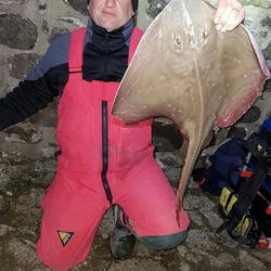 Mark Bryce with a shore caught Small Eyed Ray - 10lb 2oz (6th February 2017)