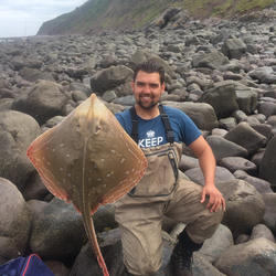 William Ansari with a Ray, Small Eyed of 9lb 7oz