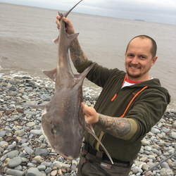Mark Hayman with a Smoothhound, Starry of 10lb 5oz