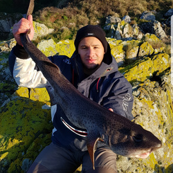 Lloyd Carty with a Bull Huss of 10lb 10oz