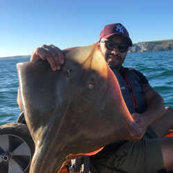 Lloyd Carty with a Ray, Small Eyed of 12lb 6oz