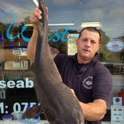 Steve Fedrick with a  caught Bullhuss - 12lb 3 (13/9/2013)