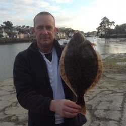 Rob Wheaton with a shore caught Flounder - 3lb 1oz (10/12/2013)
