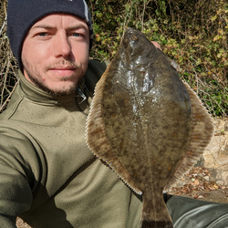 Steve King with a Flounder of 2lb 11oz