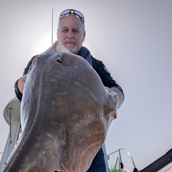 Tony Swain with a Ray, Small Eyed of 10lb 8oz