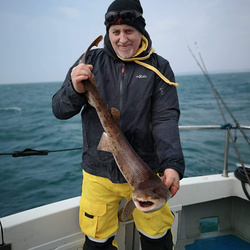 Tony Swain with a Bull Huss of 12lb 0oz