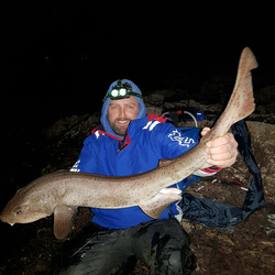 Danny Clegg with a Bull Huss of 10lb 9oz