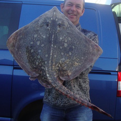 Steve Nicholson with a  caught Thornback Ray - 12lb 3oz (22nd November 2013)